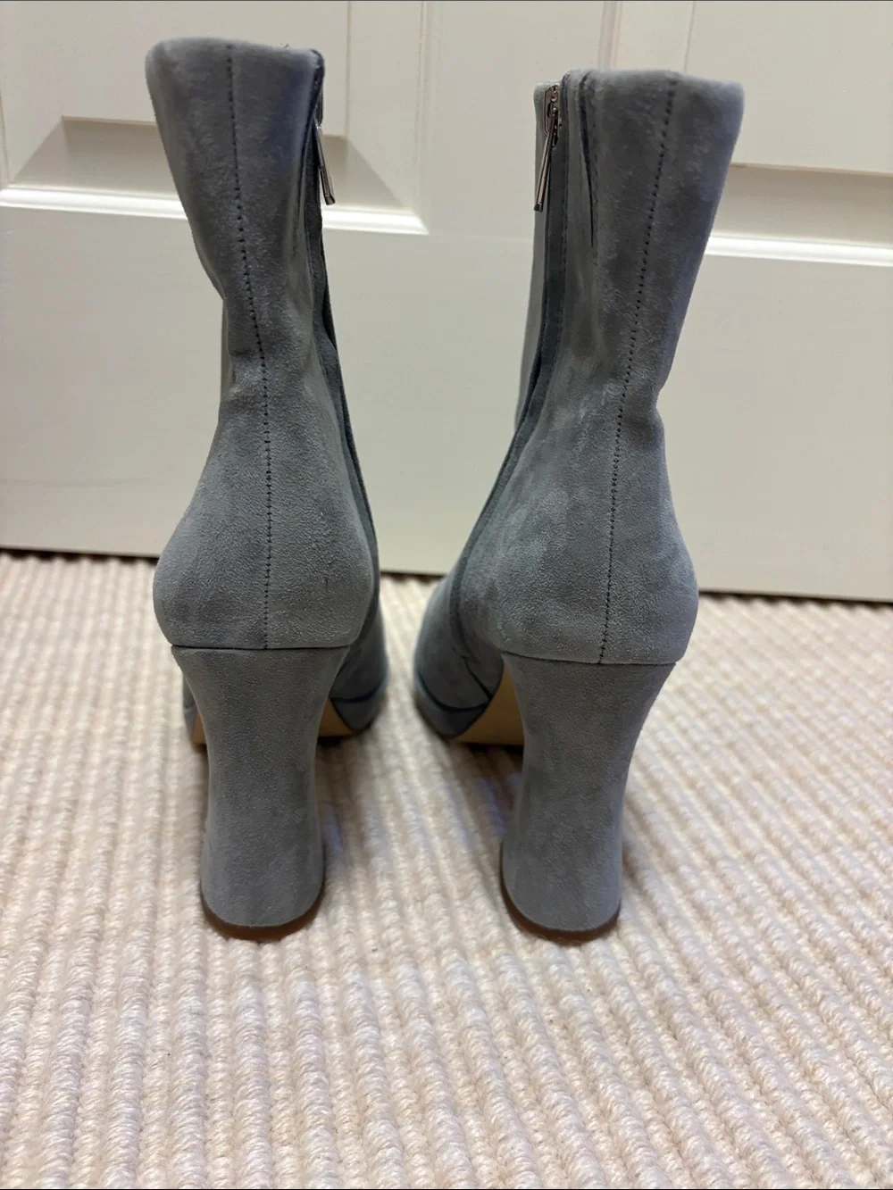 Sam Edelman Gray Suede Ankle Boots - Sleek Zip Closure